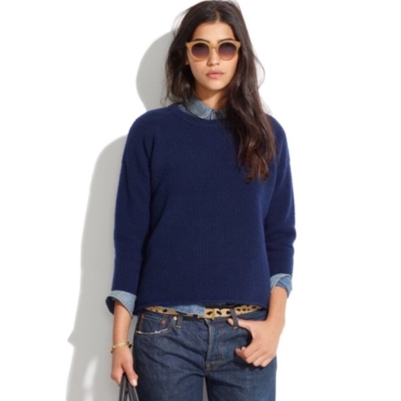Madewell Merino Wool Gridstitch Pullover Sweater - Picture 6 of 6